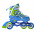 Раздвижные роликовые коньки RGX Yuppie Blue (светящиеся колеса)