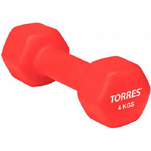 Гантель неопреновая Torres PL50014 (4кг) Red