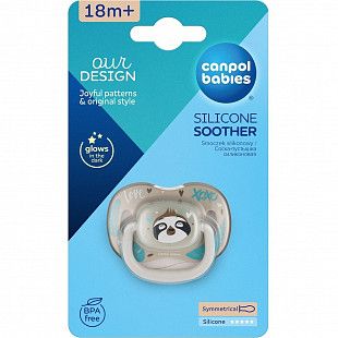 Пустышка Canpol babies Exotic Animals силиконовая симметричная 18+ мес. (34/922_leni)