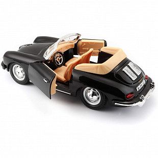 Машинка Bburago 1:24 Porsche 356B Cabriolet (1961) (18-22078) Black НОВОЕ ПОСТУПЛЕНИЕ