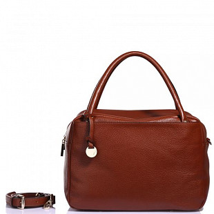 Женская сумка из кожи Pola 9019 dark brown