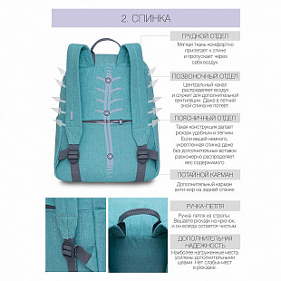 Рюкзак городской GRIZZLY RD-148-1	/2 mint