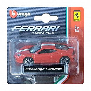 Коллекционная машина Bburago 1:64 Ferrari Challenge Stradale (18-56000) red