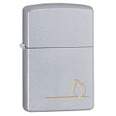 Зажигалка Zippo Flame Design Satin 49210 chrome
