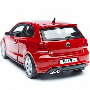 Модель автомобиля Bburago 1:24 Volkswagen Polo GTI Mark 5 (18-21059) red