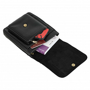 Мужская кожаная сумка Polar 21502 black