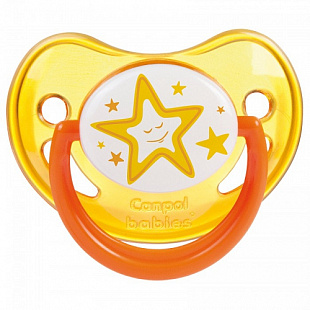 Пустышка Canpol babies Силиконовая Анатомическая 6-18 мес Ночные сны 22/501 Orange