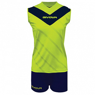 Волейбольная форма Givova Kit Muro Kitv05 lime/blue