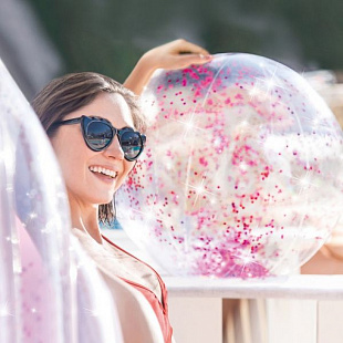Пляжный мяч Intex Блеск 58070NP Pink