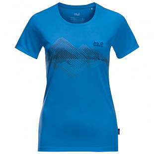 Футболка женская Jack Wolfskin Crosstrail Graphic T W brilliant blue