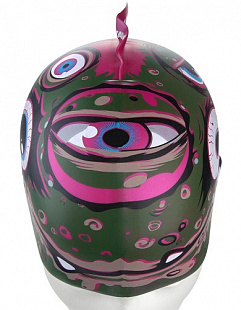 Шапочка для бассейна (плавания) детская Mad Wave Silicone Printed Junior with fin Monstra green/pink