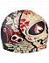 Шапочка для бассейна (плавания) взрослая Mad Wave Tomb Face Silicone Printed brown
