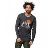 Футболка мужская Jack Wolfskin Mountain Longsleeve M ebony