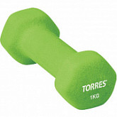 Гантель неопреновая Torres PL50011 1 кг green 1 шт