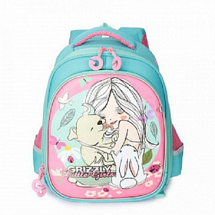 Рюкзак школьный GRIZZLY RA-979-4 /2 light blue/pink
