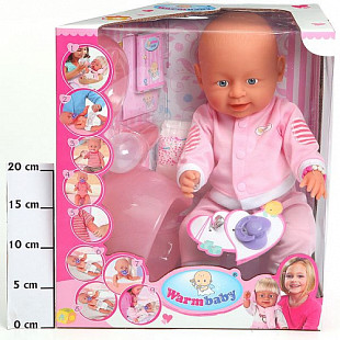 Кукла Warm baby 8004-421A с горшком и аксессуарами