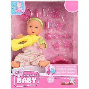 Кукла Simba Mini New Born Baby Пупсик 12 см. (105033195) yellow
