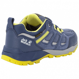 Водонепроницаемые кроссовки женские Jack Wolfskin Vojo Hike Xt Texapore Low W blue / lemon