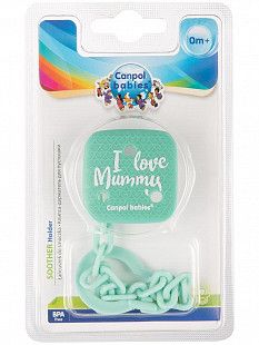 Клипса-держатель для пустышки Canpol babies I Love Mummy (2/434) green
