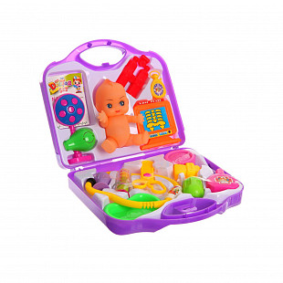 Набор доктора Shenzhen Toys с пупсом в чемодане 802AB