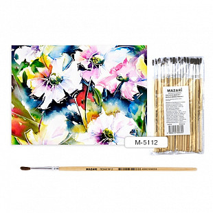 Кисть художественная Mazari из волоса пони №2 М-5112