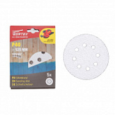 Шлифлист Wortex 125мм Р40 для краски 5шт WSD21040E519