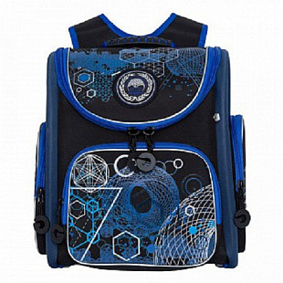 Рюкзак школьный GRIZZLY RAr-081-6 /2 black/blue