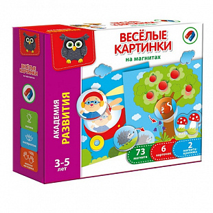 Игра настольная магнитная Vladi Toys Весёлые картинки VT5422-02