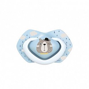 Пустышка Canpol babies Bonjour Paris Силиконовая Симметричная 6-18 мес., 2 шт. (22/648_blu) blue