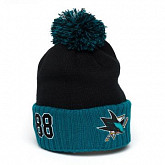 Шапка Atributika&Club NHL San Jose Sharks 59259 black/turquoise