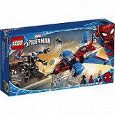Конструктор LEGO Marvel Super Heroes Реактивный самолёт Человека-Паука против Робота Венома 76150