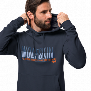 Пуловер мужский Jack Wolfskin Slogan Hoody M night blue