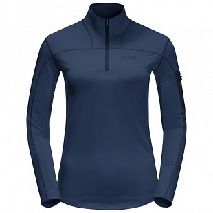 Рубашка с длинными рукавами женская Jack Wolfskin Performance Halfzip W dark indigo