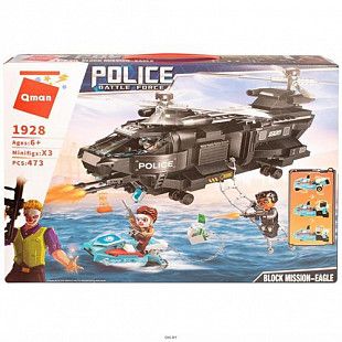 Конструктор "Полиция. Вертолет" Qman
