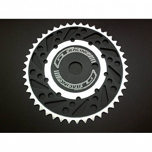 Звезда для bmx шатунов TBS 1/2"x1/8" 44t с надписью "gt racing" ZTB10746