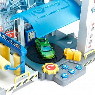 Игровой набор Bburago Street Fire Автомойка с машинкой (18-30406) green