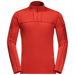 Рубашка с длинными рукавами мужская Jack Wolfskin Performance Halfzip M lava red