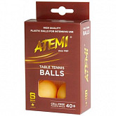Мячи для настольного тенниса Atemi 1* (6шт) orange