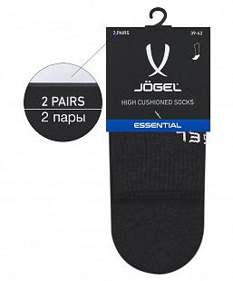 Носки высокие Jogel ESSENTIAL High Cushioned Socks JE4SO-0421 2 пары black