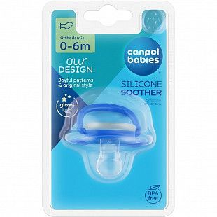 Пустышка ортодонтическая силиконовая Canpol babies Love&Sea 0-6 мес. (22/506_new) blue