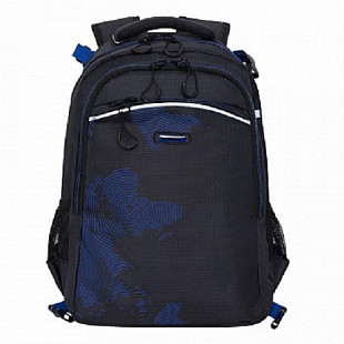 Рюкзак школьный GRIZZLY RB-056-1 /3 black/blue