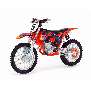 Масштабная модель Bburago KТМ 450 SX-F Red Bull Ryan Dungey 5 18-51072 Red