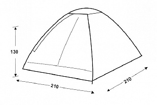 Палатка KingCamp Monodome Fiber 3010 Green