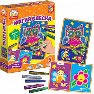 Набор для творчества Vladi Toys Магия блеска Сова VT4801-12