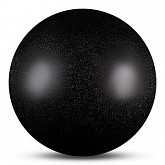 Мяч для художественной гимнастики Indigo силикон 300 г 15 см с блестками AB2803 black