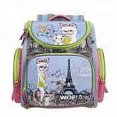 Рюкзак школьный GRIZZLY RAr-080-10 /1 light blue/pink/grey