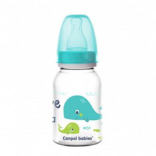 Бутылочка для кормления Canpol babies LOVE&SEA с узким горлышком 120 мл., 0+ мес. (59/300) turquoise