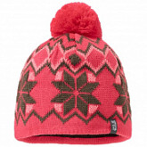 Шапка детская Jack Wolfskin Kids Nordic Pompom Cap 1903961 red