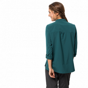 Рубашка женская Jack Wolfskin Victoria Roll-Up Shirt W teal green