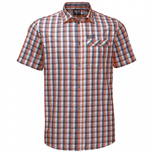 Рубашка мужская Jack Wolfskin Napo River Shirt saffron orange checks